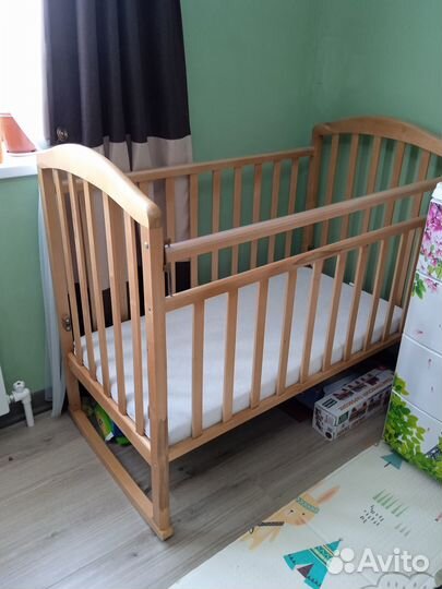 Кроватка качалка вместе с матрасом Аскона