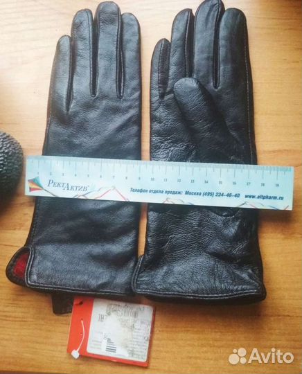 Перчатки кожаные новые 7 размер