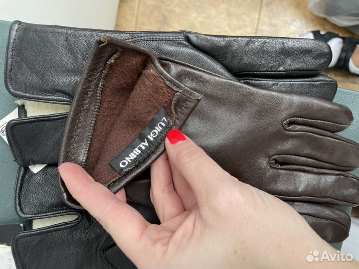 Перчатки мужские новые кожаные