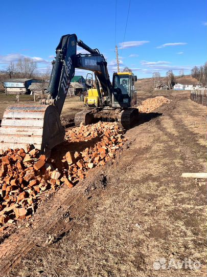Услуги гусеничного экскаватора