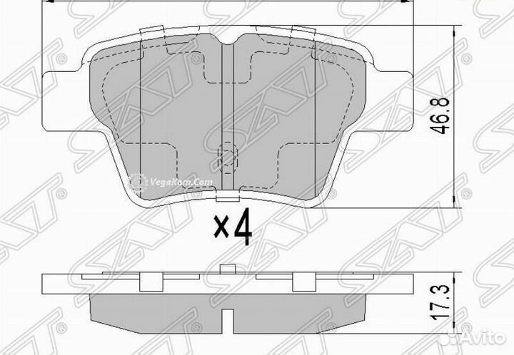 Колодки задние Citroen Peugeot 307 408 Geely Emgrand ST425322