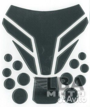 Наклейка на бак для мотоцикла Карбон Черная 4