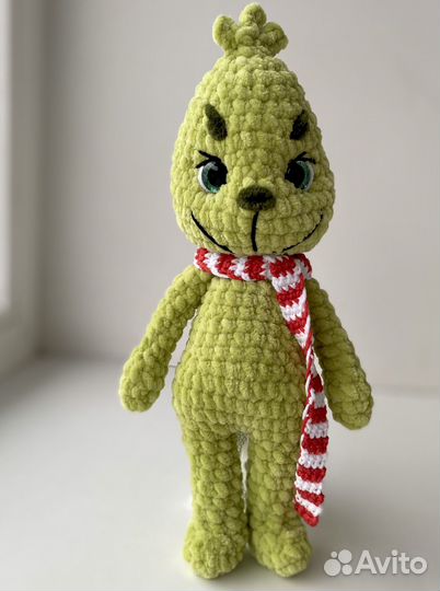 Гринч игрушка, вязаная игрушка, мягкая игрушка