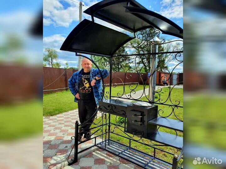 Мангал с печью