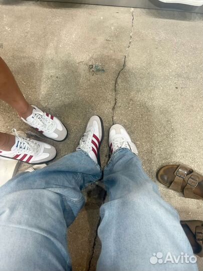 Кроссовки Adidas samba OG white better scarlet