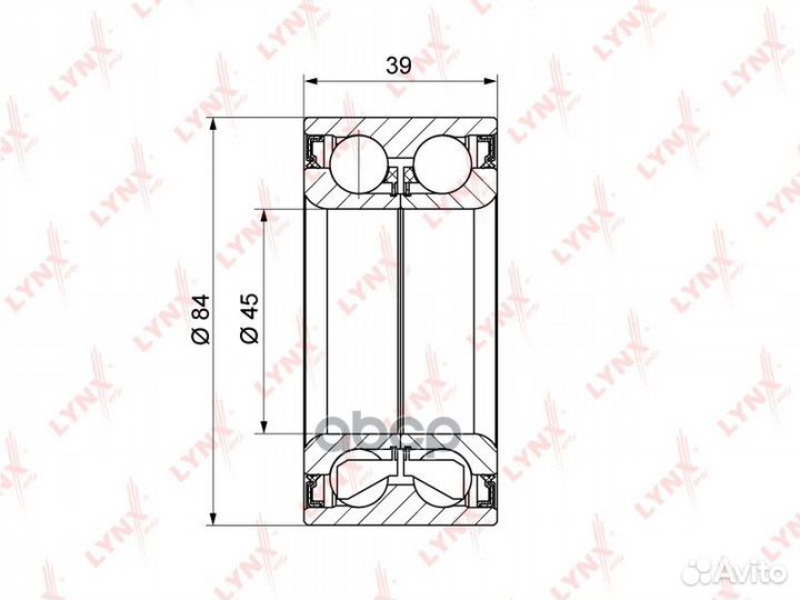 Комплект подшипника ступицы колеса зад WB1368