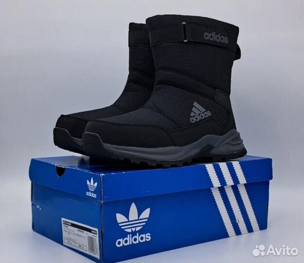 Дутики мужские зимние Adidas на овчине