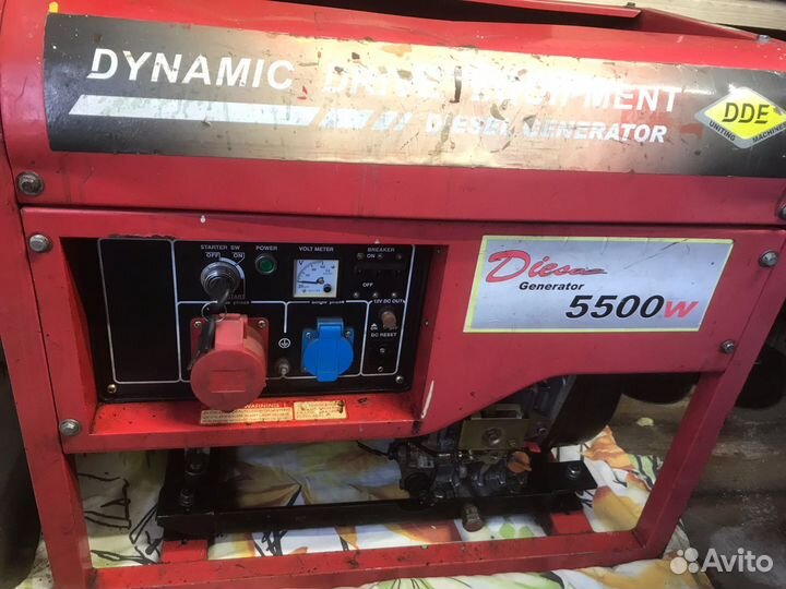 Дизельный трехфазный генератор DDE 5500W