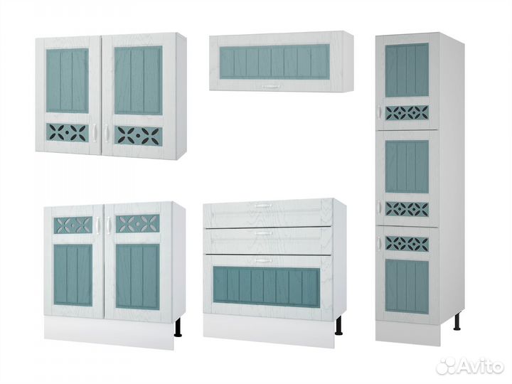 Кухонный гарнитур модульный Прованс (Арктик/Мурено