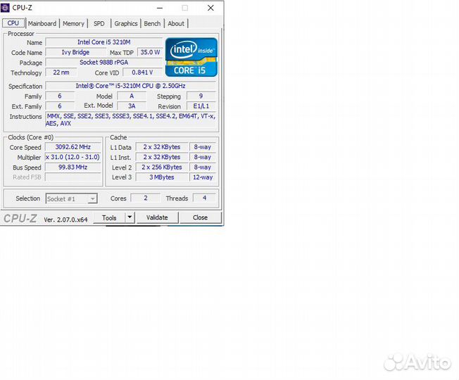 Ноутбук Packard bell (i5-3210M)