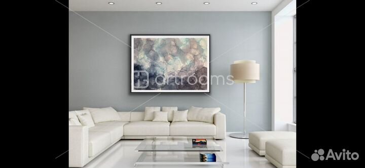 Нежная спокойная картина чернилами 1000*700