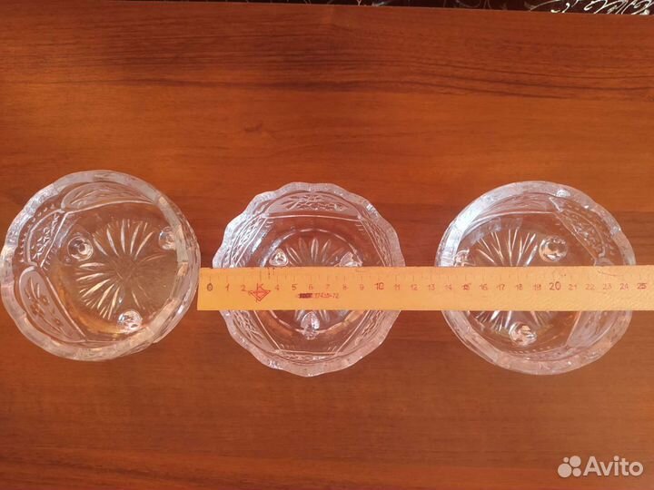 Хрустальная конфетница 3 шт