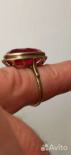 Серебряное кольцо СССР с Турмалином