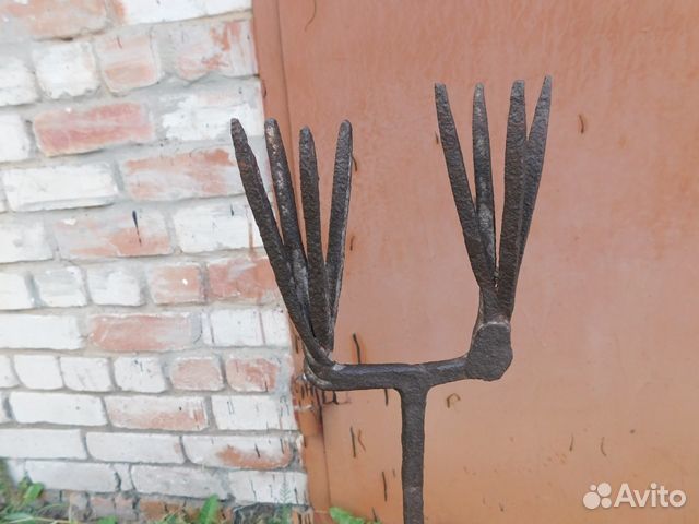 Антикварный, кованный,напольный светец на 4 лучины