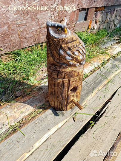 Фигуры для сада скворечник Сова филин светильник