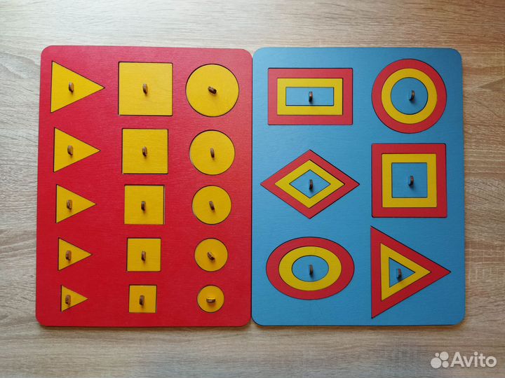 Рамка вкладыш Монтессори 'Больше меньше'