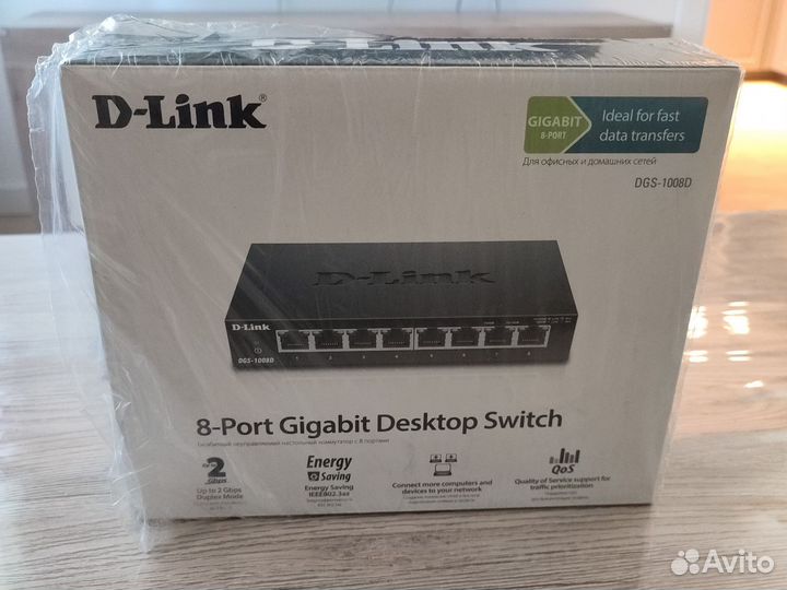 Сетевой коммутатор D-Link DGS-1008D ver j3 новый