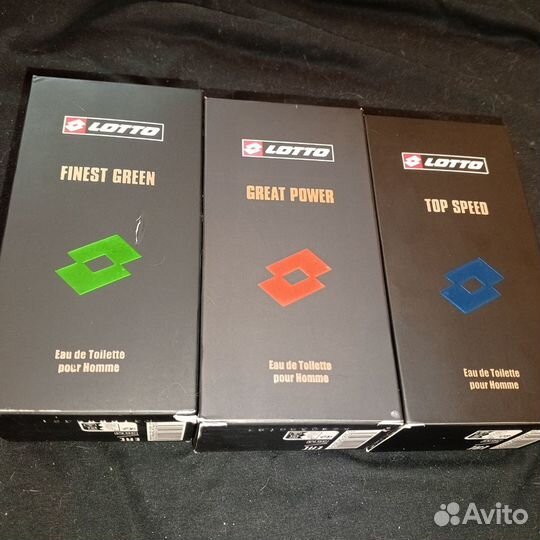 Парфюм Lotto Finest green,Great Power,Top Speed