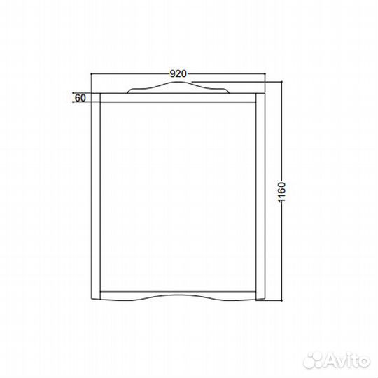 Зеркало kerasan 734540 noce Коричневое
