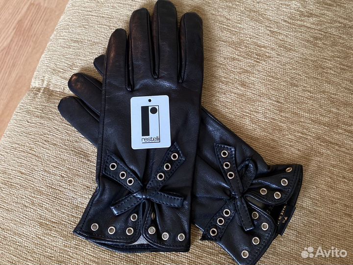 Перчатки женские кожаные