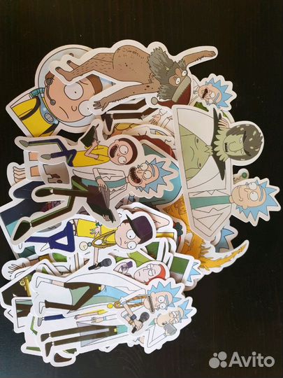 Стикеры для ноутбука с Риком и Морти и др