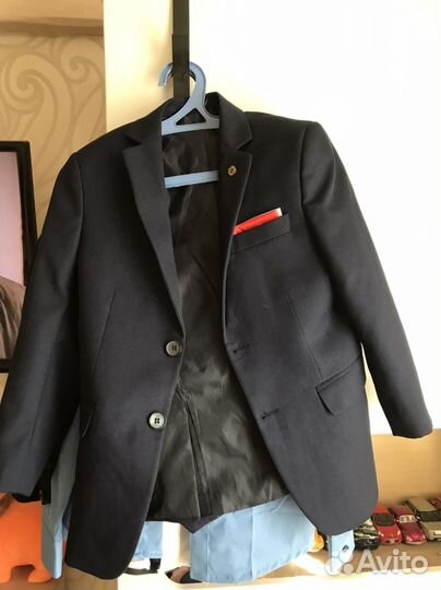 Пиджак школьный синий