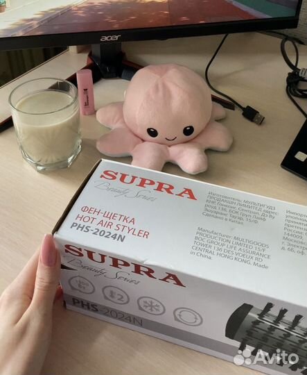 Фен-щетка стайлер для волос supra phs-2024n