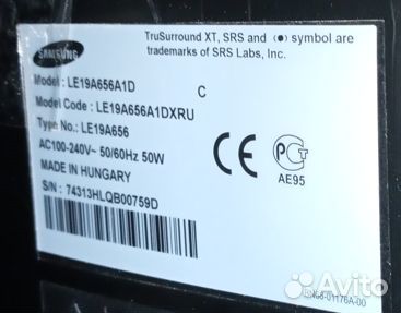 Телевизор Samaung le-19A656A1D