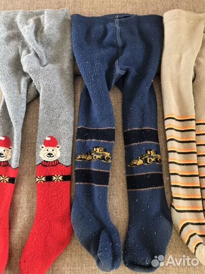 Колготки махровые теплые, р. 80-92