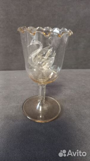 Фужер/ рюмка коллекционная с лебедем