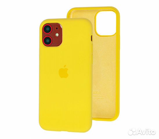 Чехол Silicone Case для iPhone 11 кислотно-жёлтый