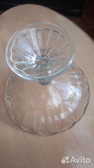 Фруктовницы на ножке и лафитник СССР