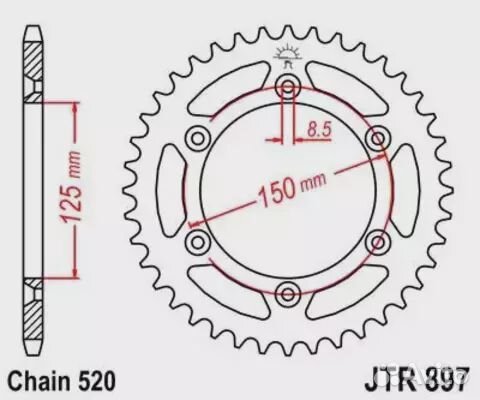 Звезда ведомая JTR897 46