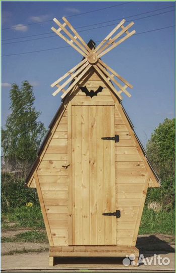 Дачный туалет деревянный с установкой NBF