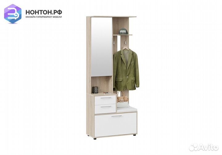 Прихожая Витра тип 1 дуб сонома / белый ясень