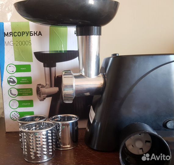 Мясорубка Dexp 2000 Вт 3 насадки терки