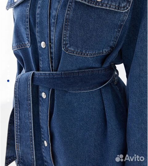 Джинсовая рубашка S