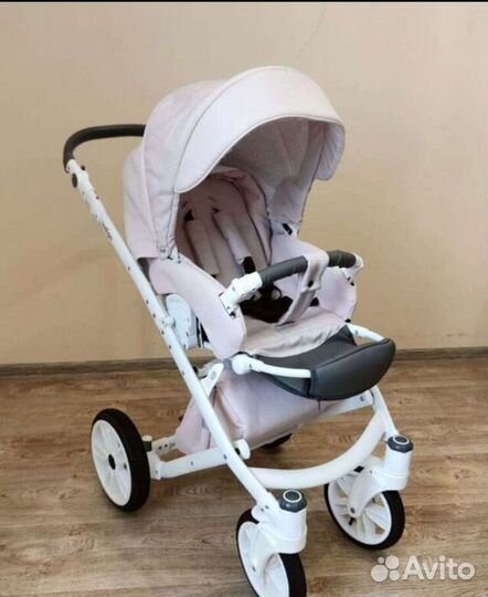 Коляска indigo porto 2в1 пудра