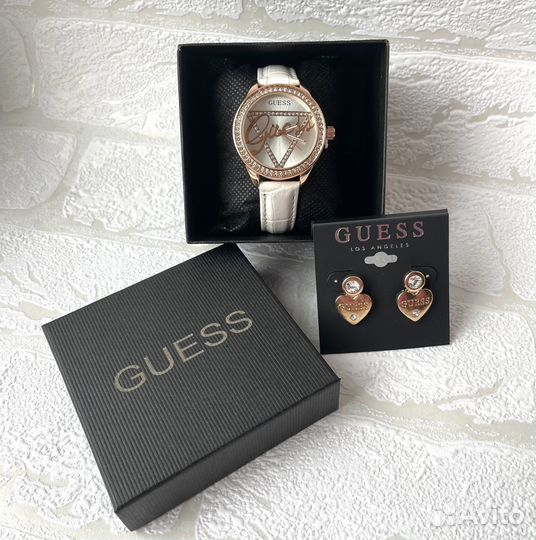 Набор Guess часы + серьги