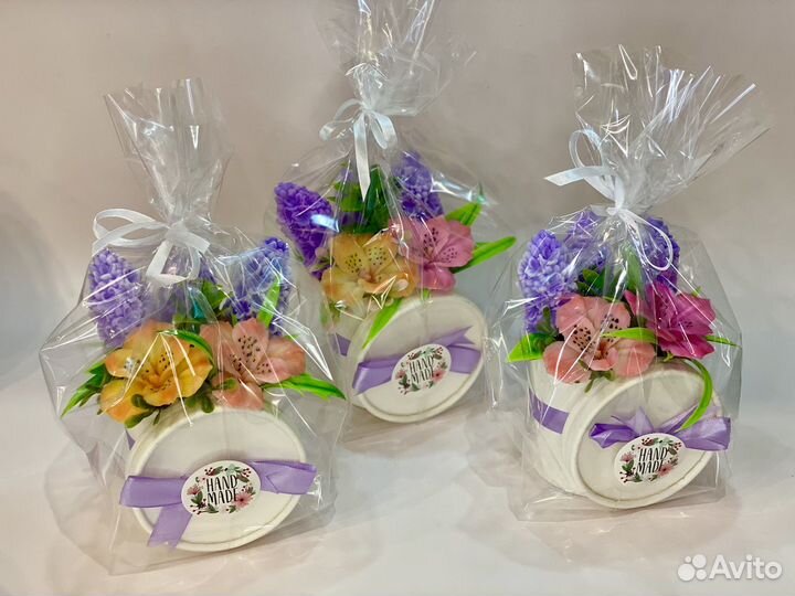 Букеты из мыла на 8 марта/ тюльпаны