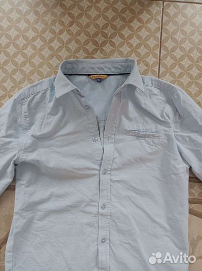 Рубашка школьная голубая для мальчика 152