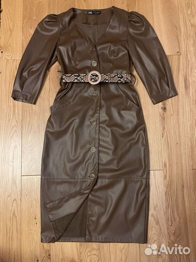 Кожаное платье Zara
