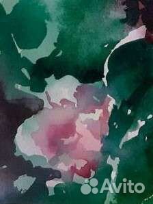 Картина акварелью цветы