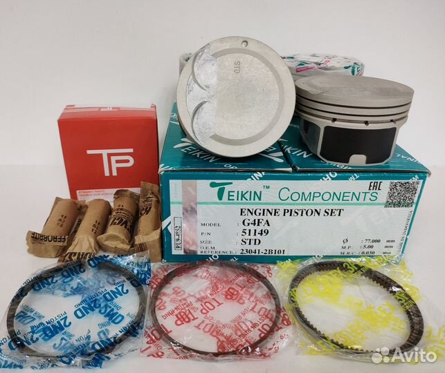 Поршни с кольцами STD G4FA SolarisRio Teikin