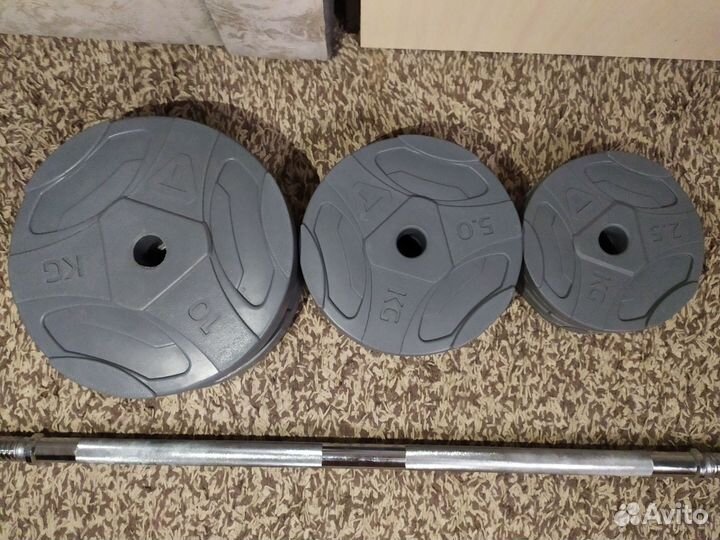 Гриф с блинами (40кг)