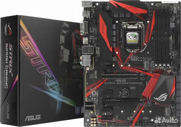 Мат. плата asus strix B250H gaming (RTL) LGA1151 2