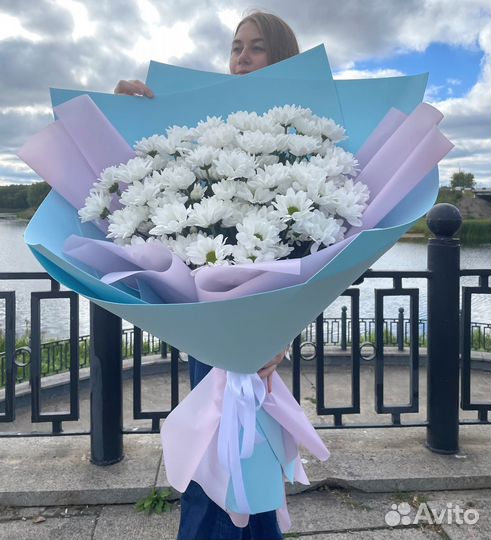 XXL Букеты из Хризантем. Доставка/Самовывоз