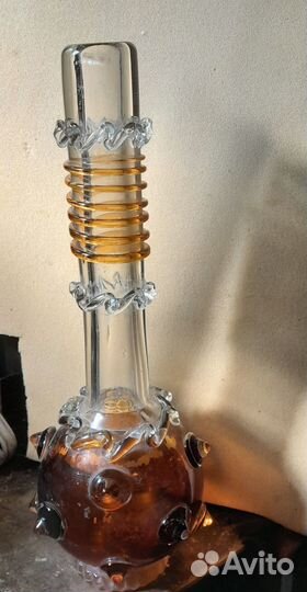 Ваза - штоф булава цветное стекло СССР
