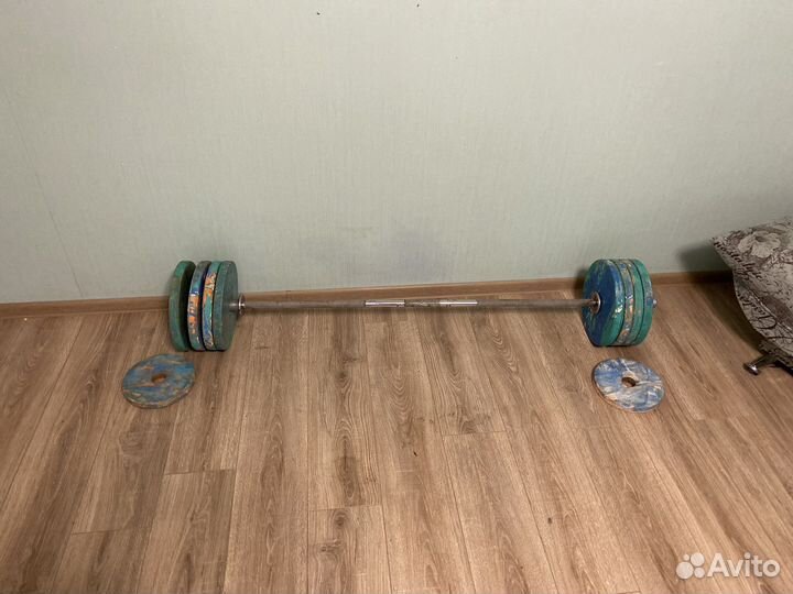 Штанга с блинами