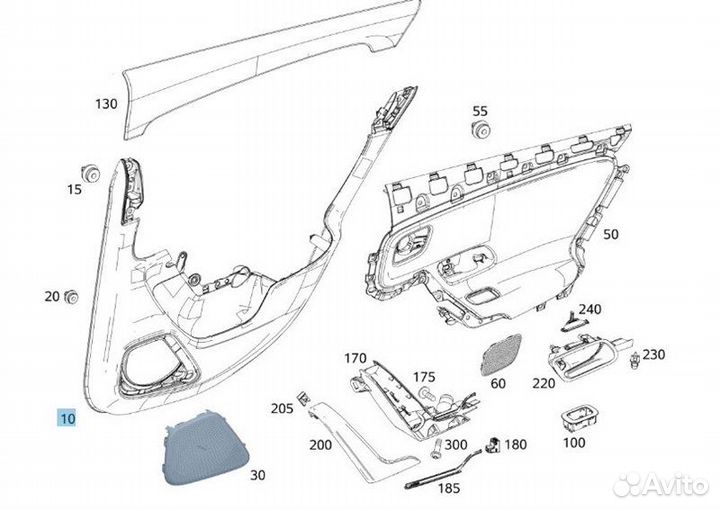 Б/У Обшивка двери В хорошем состоянии, оригинал